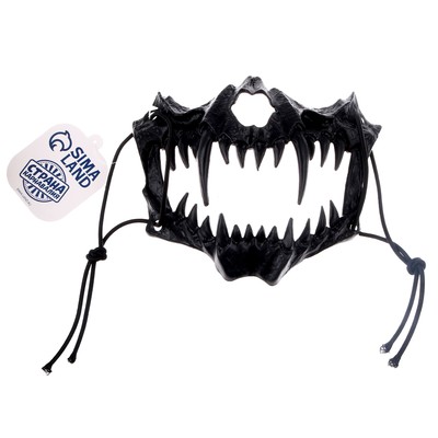 Маска карнавальная «Челюсть», чёрная