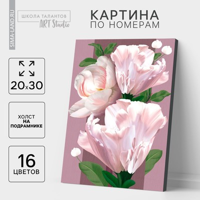 Картина по номерам на холсте с подрамником «Цветы для души», 20х30 см