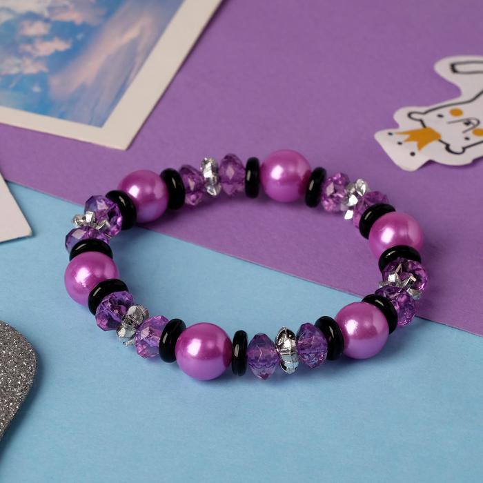 Браслет детский «Выбражулька. Ундина», черно-фиолетовый