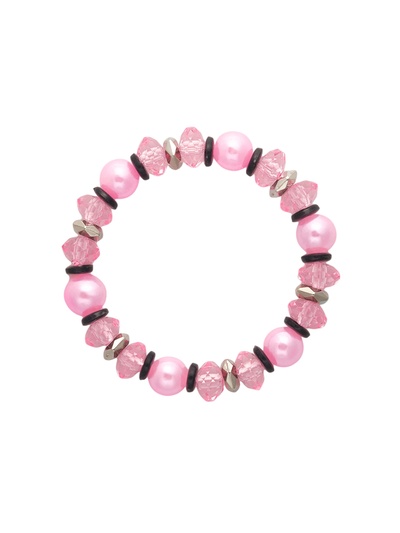 Браслет детский Выбражулька «Ундина», d=6 см. черно-розовый