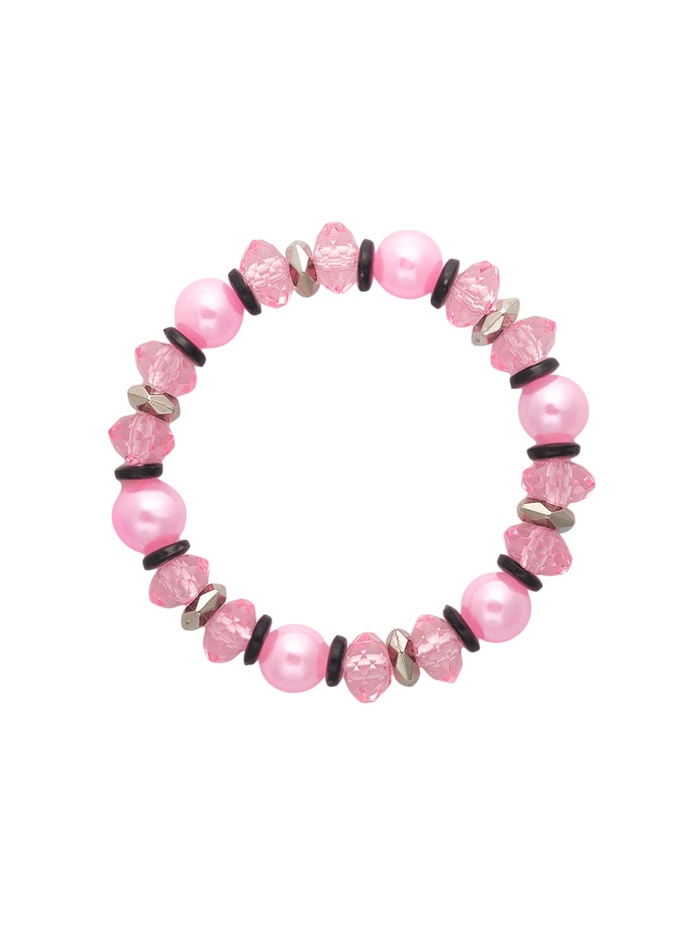 Браслет детский Выбражулька «Ундина», d=6 см. черно-розовый