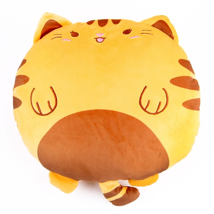 Мягкая игрушка-подушка «Кот», 43 см, цвет оранжевый - фото 1907673418