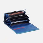 Кошелёк женский на магнитах, цвет синий - фото 22108574