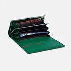 Кошелёк женский на магнитах, цвет зелёный - фото 22108613