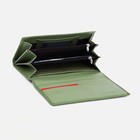 Кошелёк женский на магнитах, цвет зелёный - фото 22108655