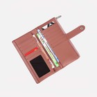 Кошелёк женский на кнопке, цвет пудровый - фото 22108715