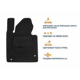 

Коврики текстильные AutoFlex Business Nissan X-Trail ll 2007-2015, 6 частей, графит