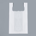 Пакет майка, полиэтиленовый, белый 24×42 см, 8 мкм - Фото 2