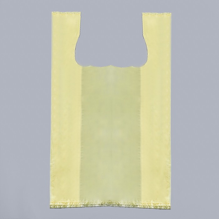 Пакет майка, полиэтиленовый, жёлтый 24 х 42 см, 8 мкм - Фото 1