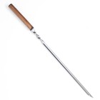Шампур уголок, с деревянной ручкой  "Эко" рабочая часть - 35 см, 58 х 1.2 см, сталь - 2 мм, - фото 9596031