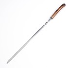 Шампур уголок, с деревянной ручкой  "Эко" рабочая часть - 40 см, 63 х 1.2 см, сталь - 2 мм, - фото 9596035