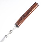 Шампур уголок, с деревянной ручкой  "Эко" рабочая часть - 50 см, 73 х 1.2 см, сталь - 2 мм, - фото 9596042