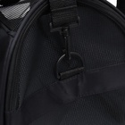 Сумка - переноска, 54×25×35 см, сетчатая, чёрная - Фото 12