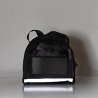 Сумка - переноска, 54×25×35 см, сетчатая, чёрная - Фото 17