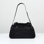 Сумка - переноска, 54×25×35 см, сетчатая, чёрная - Фото 5