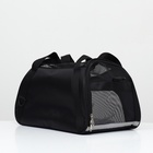 Сумка - переноска, 54×25×35 см, сетчатая, чёрная - Фото 6