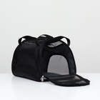 Сумка - переноска, 54×25×35 см, сетчатая, чёрная - Фото 7