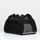 Сумка-переноска сетчатая, 44×21×27 см, чёрная - Фото 3