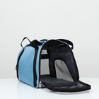 Сумка-переноска сетчатая, 43 х 21 х 30 см, голубая - Фото 4