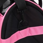 Сумка - переноска, 46×25×28 см, сетчатая, розовая - Фото 11