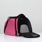 Сумка - переноска, 46×25×28 см, сетчатая, розовая - Фото 6