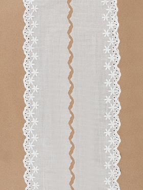 Кружево шитьё «Цветочки», 80 мм, 13.7±1 м, белое