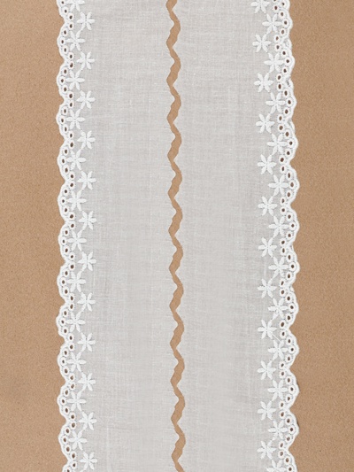 Кружево шитьё «Цветочки», 80 мм, 13.7±1 м, белое