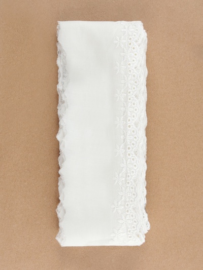 Кружево шитьё «Цветочки», 80 мм, 13.7±1 м, белое