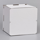 Коробка под торт с окном, "Пироженка", белая, 30 х 30 х 30 см - Фото 4