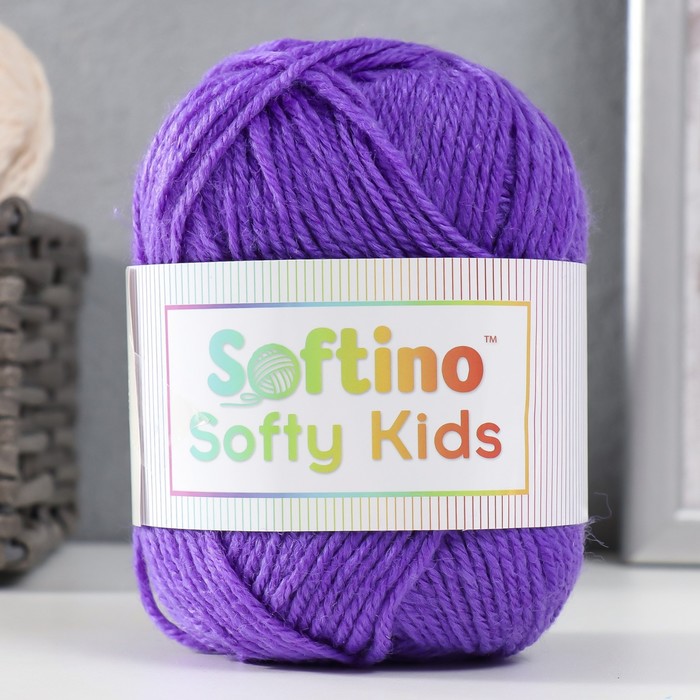 Пряжа 100% акрил "Softy Kids" 90м ±5м 50 гр цвет сине-фиолетовый - Фото 1
