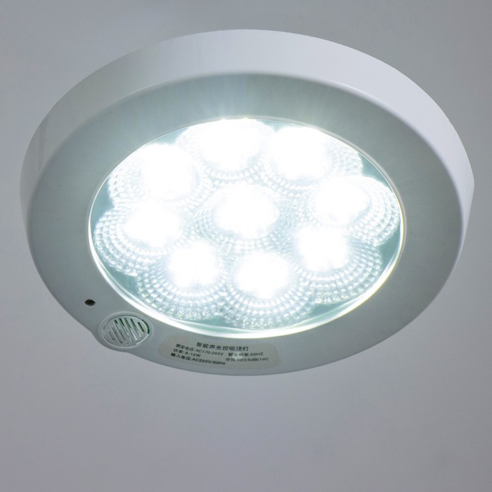 Светильник с датчиком звука "Лира" LED 8Вт белый 21х21х2,5 см - фото 1906226188