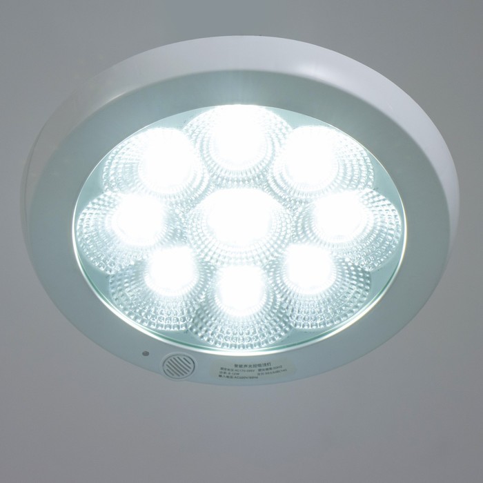 Светильник с датчиком звука "Лира" LED 12Вт белый 29х29х4,5 см - фото 1884136208