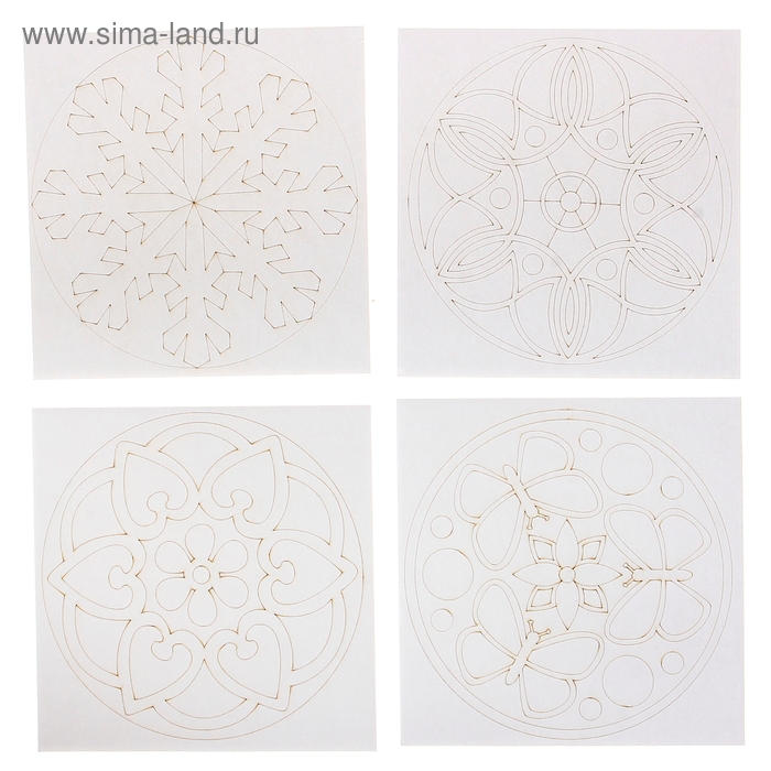 Трафарет для песка "Мандала", 210 мм х 210 мм, МИКС - Фото 1