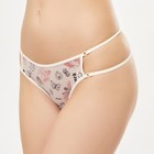 Трусы женские бразильяна (сетка), цвет бежевый, размер 48 - фото 805407402