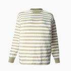 Свитшот женский, цвет белый/оливковый, размер 46 - фото 805407695