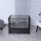 Клетка для собак №3 с металлическим поддоном, складная, 76×56×60 см - Фото 2