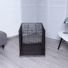 Клетка для собак №3 с металлическим поддоном, складная, 76×56×60 см - Фото 3