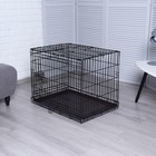 Клетка для собак №3 с металлическим поддоном, складная, 76×56×60 см - Фото 4
