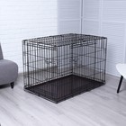 Клетка для собак №5 с металлическим поддоном, складная, 111×74×80 см - Фото 1