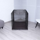 Клетка для собак №5 с металлическим поддоном, складная, 111×74×80 см - Фото 3