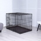Клетка для собак №5 с металлическим поддоном, складная, 111×74×80 см - Фото 4
