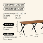Стол для кемпинга Maclay, складной, 120х60х45 см - фото 11995662