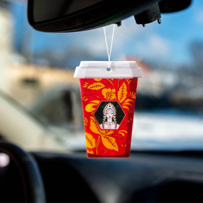 Ароматизатор подвесной Grand Caratt Стаканчик, Капучино, картонный - Фото 1