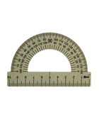 Транспортир металлический Calligrata, 10 см, 180° - Фото 1