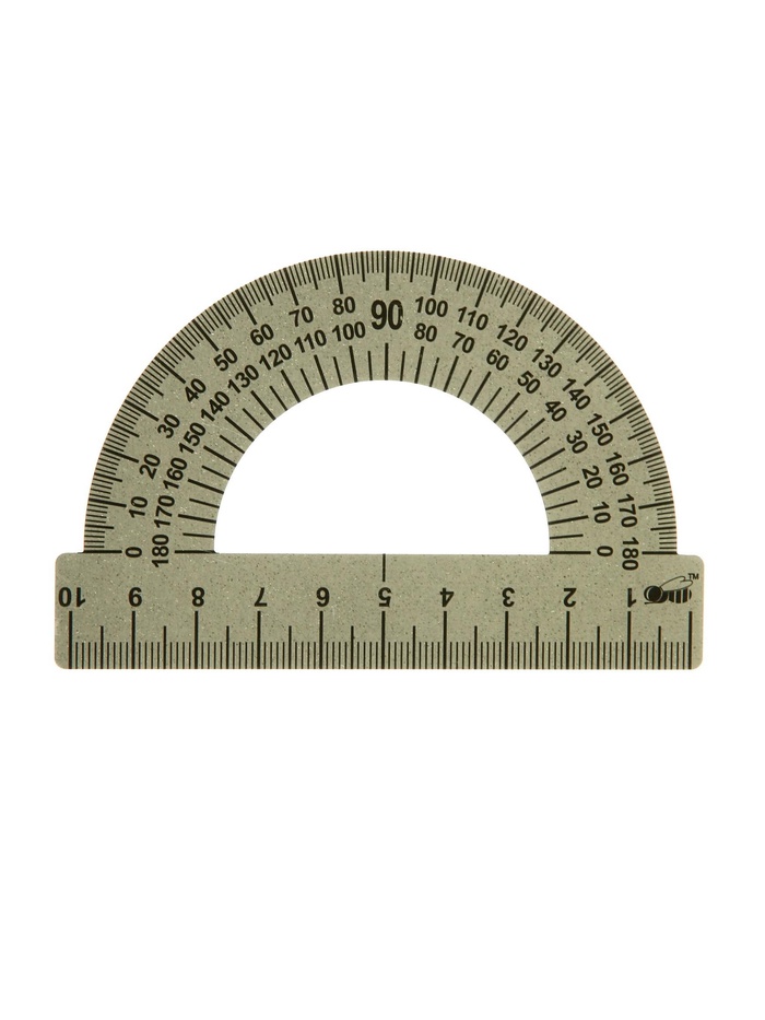 Транспортир металлический Calligrata, 10 см, 180° - Фото 1