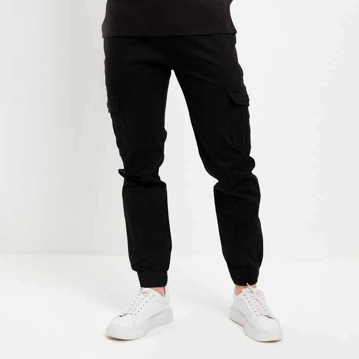 Джоггеры мужские, цвет чёрный, размер 29 (44) 61888