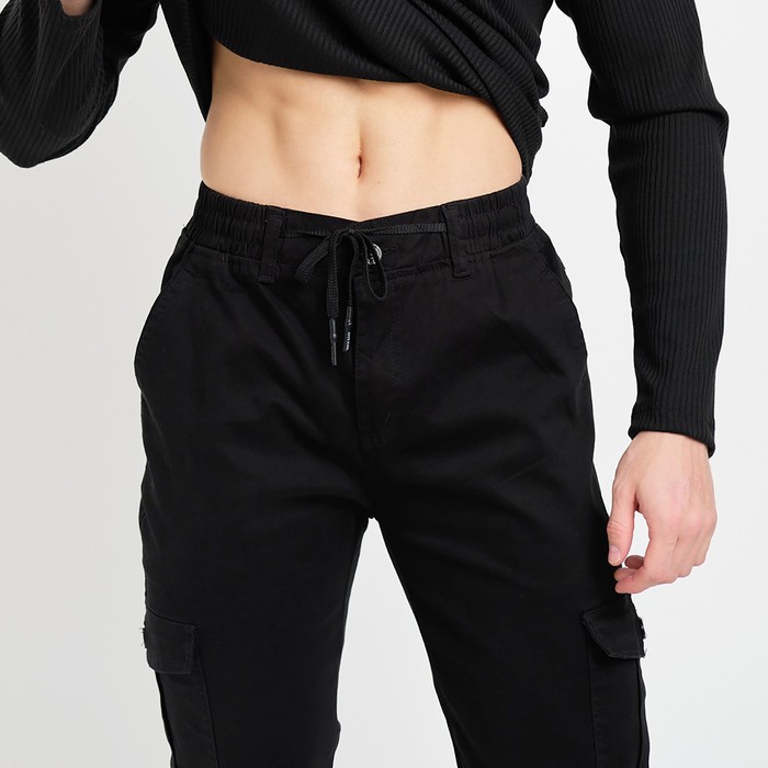 Джоггеры мужские, цвет чёрный, размер 31 (48) 61890