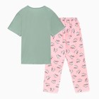 Комплект женский домашний (футболка/брюки) "Koala", цвет зелёный/розовый, размер 60 - Фото 4