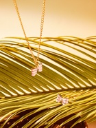 Набор детских украшений Выбражулька «Бантик», 2 предмета: кулон, кольцо, розовый - Фото 4