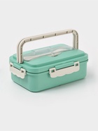 Ланч-бокс в школу TAKE IT EASY, 1 л, с приборами, 20×13×7 см, пшеничная солома, зелёный - фото 122223776